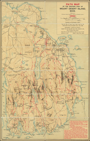 86-Maine Map By Waldron Bates / Edward L. Rand / Herbert Jaques