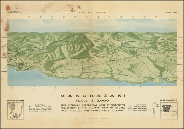 40-Japan and World War II Map By 650th Engineer Topographic Battalion 