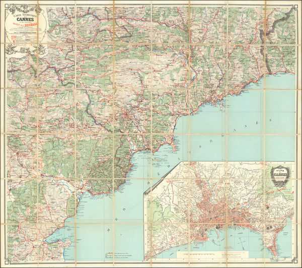 14-Sud et Alpes Française Map By Syndicat D'Initiative de Cannes