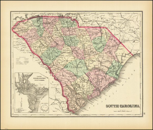 21-South Carolina Map By O.W. Gray