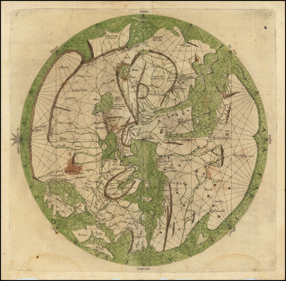 91-World Map By Johann Bongars / Pietro Vesconte