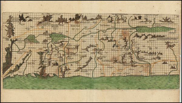 2-Holy Land Map By Johann Bongars / Pietro Vesconte