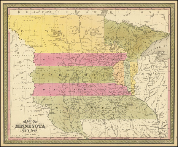 31-Minnesota Map By Thomas, Cowperthwait & Co.