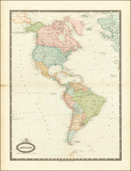 35-America Map By F.A. Garnier