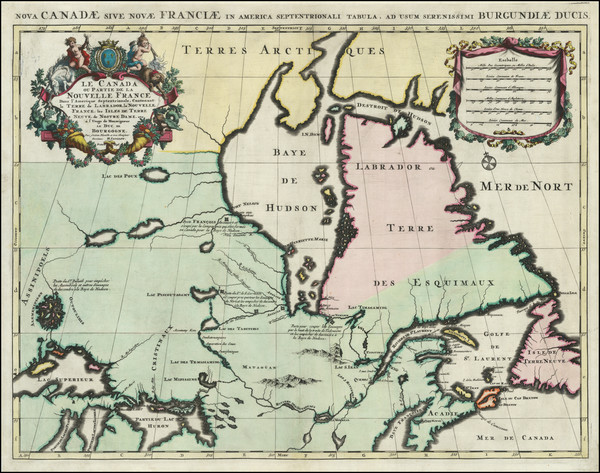 70-Polar Maps, Canada and Eastern Canada Map By Alexis-Hubert Jaillot