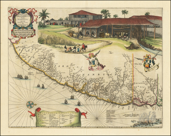 89-Brazil Map By Johannes Blaeu