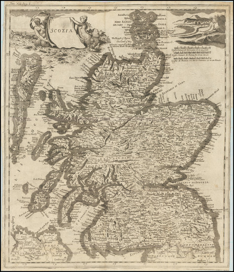 85-Scotland Map By Giambattista Albrizzi