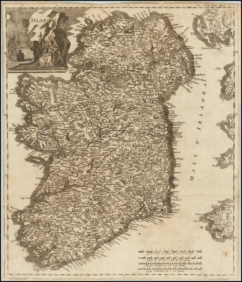 7-Ireland Map By Giambattista Albrizzi