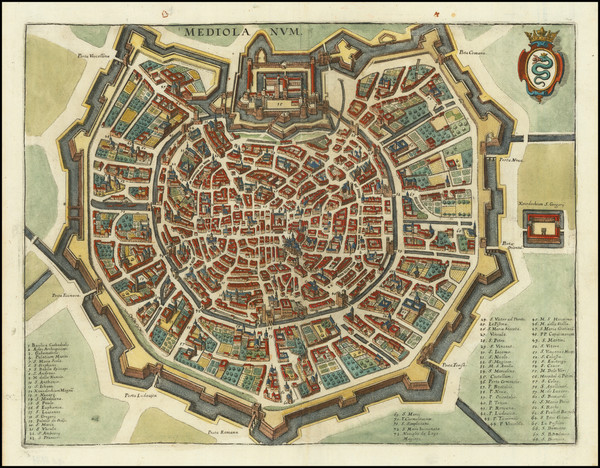 37-Northern Italy and Other Italian Cities Map By Matthaus Merian