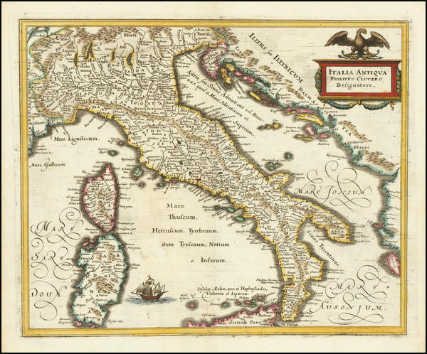 26-Italy Map By Matthaus Merian