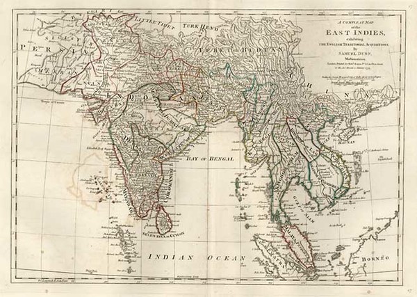 14-Asia, India, Southeast Asia and Central Asia & Caucasus Map By Samuel Dunn