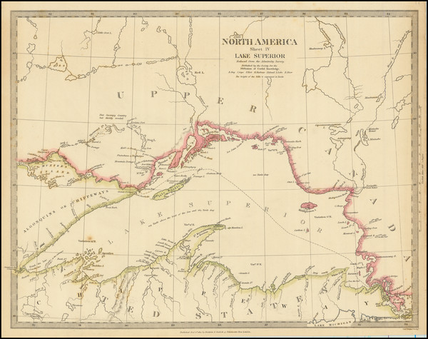 90-Michigan, Minnesota, Wisconsin and Canada Map By SDUK