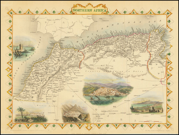 28-North Africa Map By John Tallis