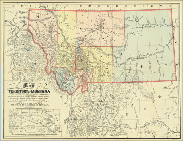 12-Montana Map By W. W. De Lacy