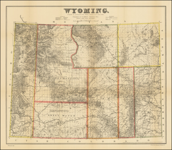 14-Wyoming Map By G.L. Holt