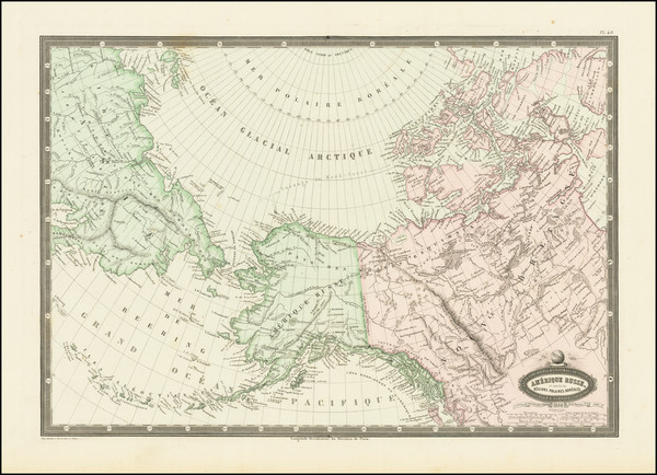 12-Polar Maps, Alaska and Canada Map By F.A. Garnier