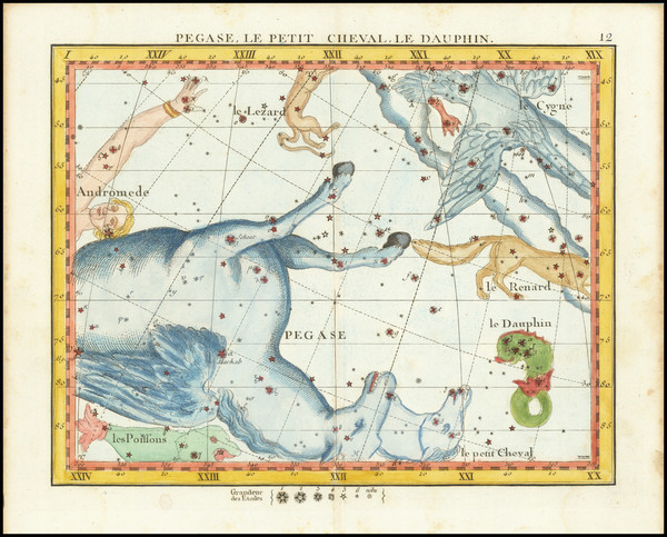 22-Celestial Maps Map By John Flamsteed / Jean Nicolas Fortin