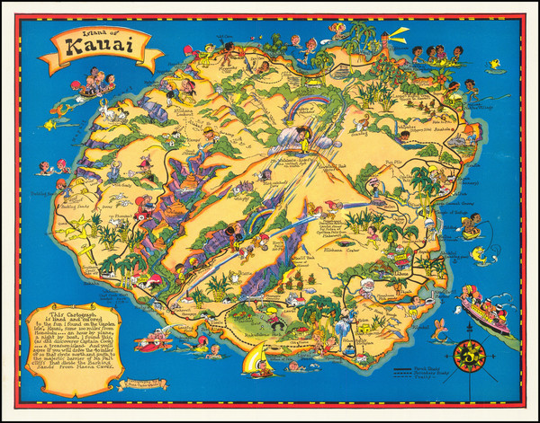 90-Hawaii and Hawaii Map By Ruth Taylor White