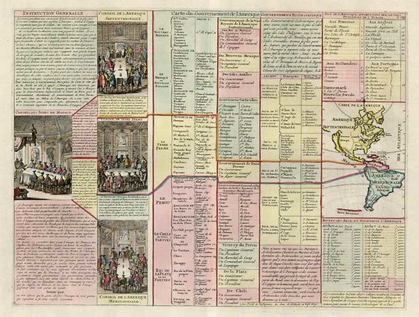 70-South America, California and America Map By Henri Chatelain