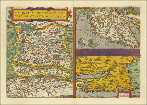 2-Hungary, Croatia & Slovenia and Northern Italy Map By Abraham Ortelius