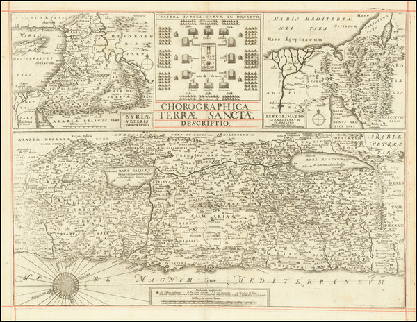 24-Holy Land Map By Wenceslaus Hollar