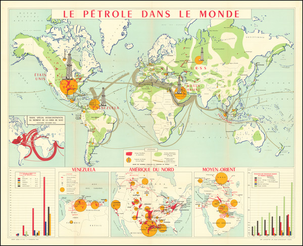 46-World and Geological Map By Union des chambres syndicales du pétrole