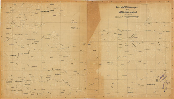 86-Baltic Countries and Norddeutschland Map By Marburger Blindenstudienanstalt