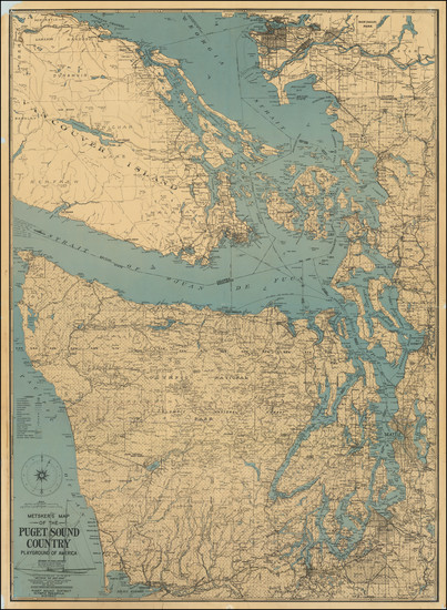 14-Washington Map By Charles F. Metsker