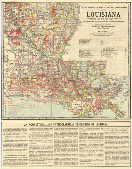 53-Louisiana Map By George F. Cram