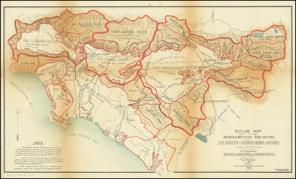 2-California and Los Angeles Map By George Sandow