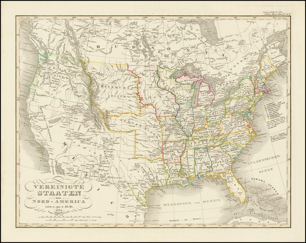 56-United States Map By Adolf Stieler