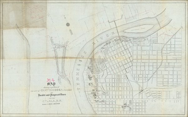 70-Tennessee Map By East Tennessee & Alabama Railroad