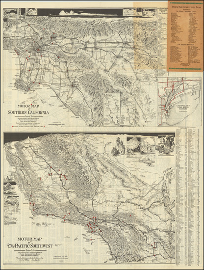 43-California and Los Angeles Map By Pacific-Southwest Trust & Savings Bank