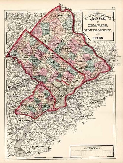 70-Mid-Atlantic Map By Gray  &  Henry Francis Walling