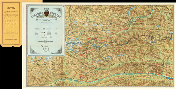 38-Pictorial Maps and British Columbia Map By Canadian Pacific Railway