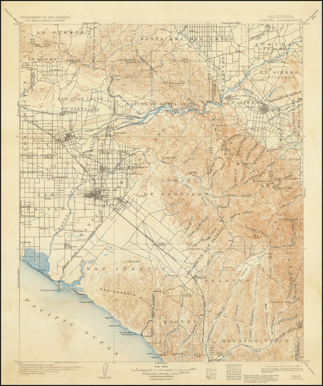 96-California Map By U.S. Geological Survey