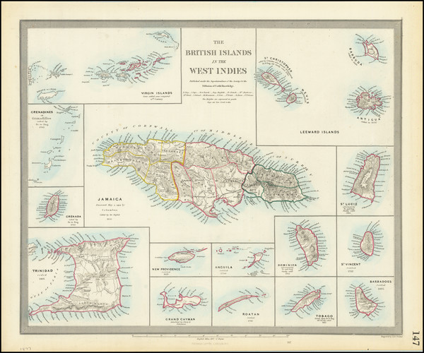 18-Caribbean, Virgin Islands, Bahamas and Other Islands Map By SDUK