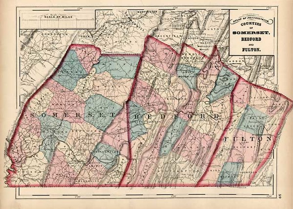 74-Mid-Atlantic Map By Gray  &  Henry Francis Walling