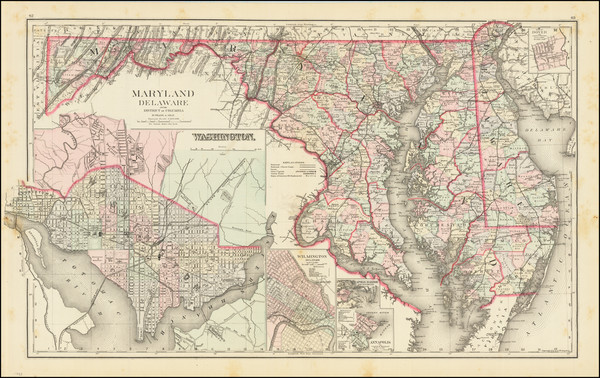 95-Washington, D.C., Maryland and Delaware Map By Frank A. Gray