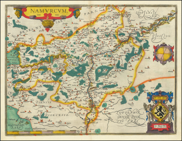 22-Belgium Map By Abraham Ortelius