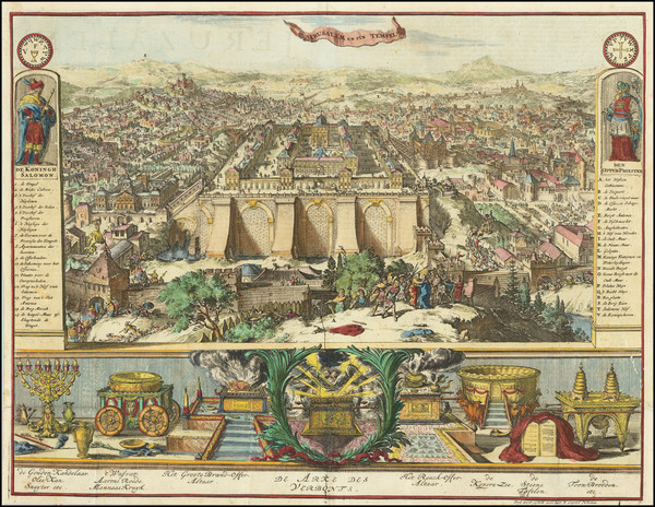 67-Holy Land and Jerusalem Map By Romeyn De Hooghe