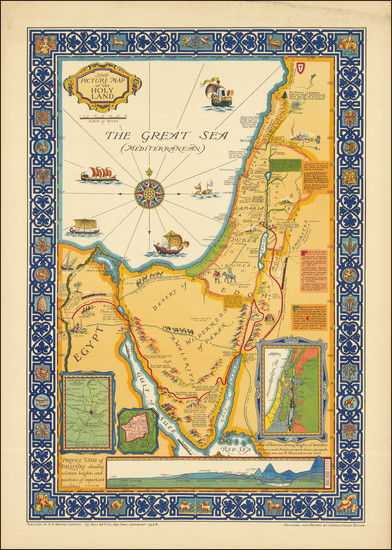 22-Holy Land and Pictorial Maps Map By Harold Haven Brown