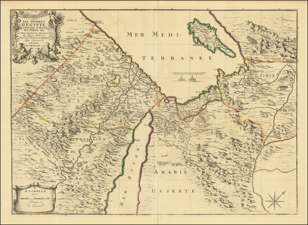 87-Cyprus, Middle East, Holy Land and Egypt Map By Estienne Michalet