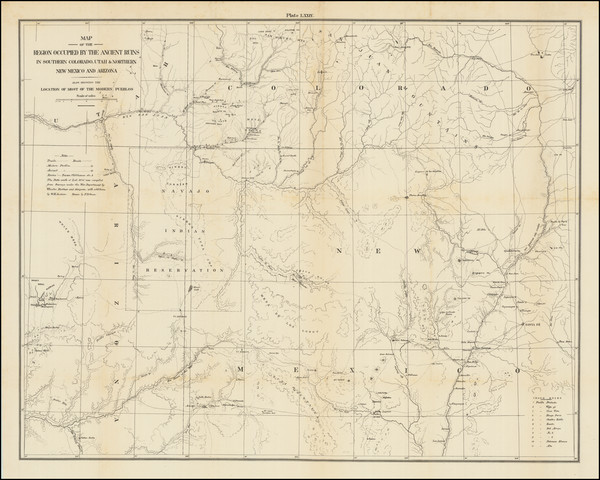 64-Southwest, Arizona, Colorado, Utah, New Mexico, Colorado and Utah Map By United States GPO