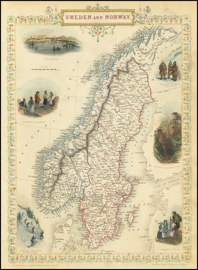 67-Scandinavia, Sweden and Norway Map By John Tallis