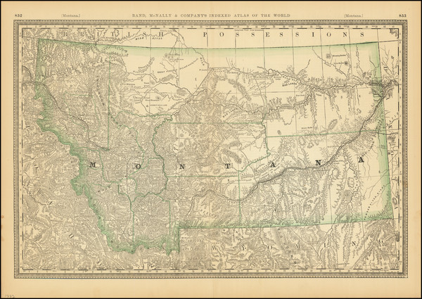 23-Montana Map By Rand McNally & Company