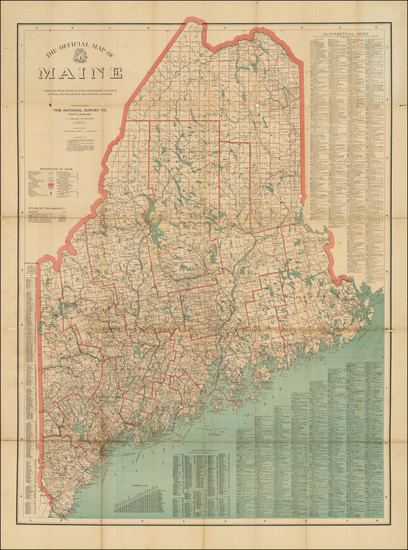 22-Maine Map By The National Survey