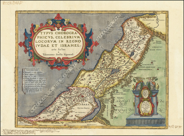 26-Holy Land Map By Abraham Ortelius