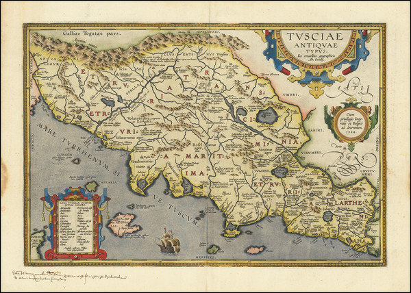 78-Northern Italy Map By Abraham Ortelius