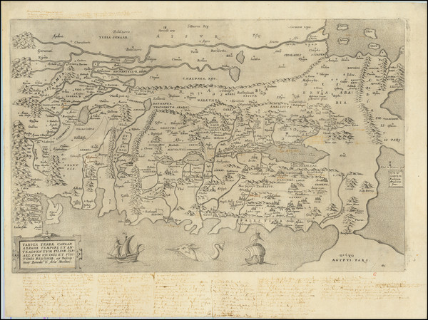 4-Holy Land Map By Benito Arias Montanus